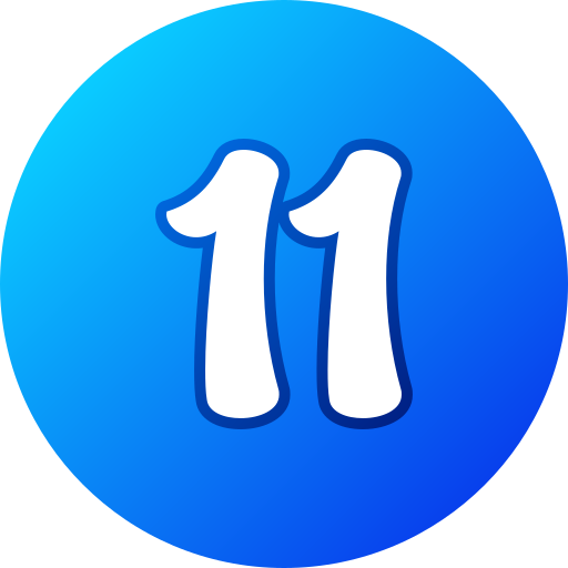 numero 11 Generic gradient lineal-color icona