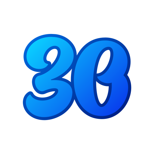 Number 30 Generic gradient lineal-color icon