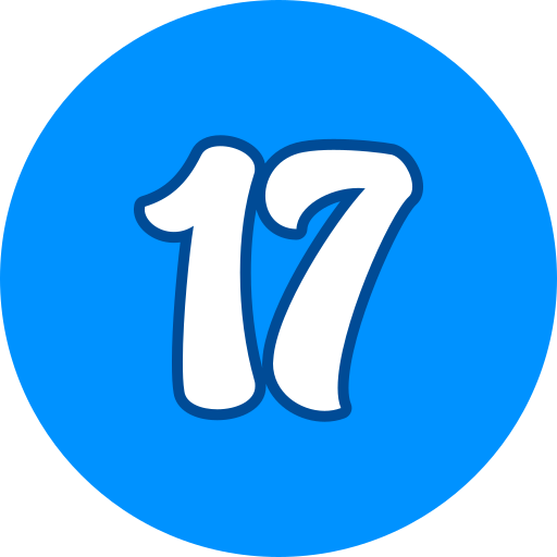 Number 17 Generic color lineal-color icon