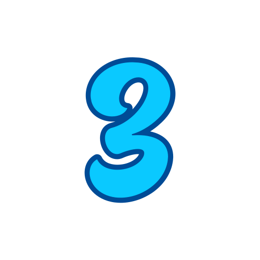numero 3 Generic color lineal-color icono