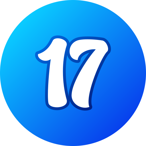 nummer 17 Generic gradient lineal-color icon