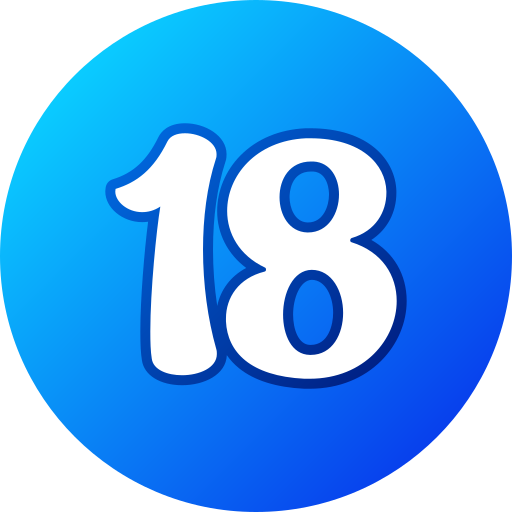 número 18 Generic gradient lineal-color icono