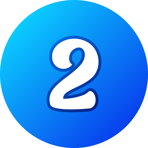 nummer 2 Generic gradient lineal-color icon