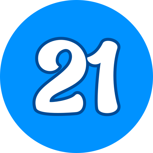 nummer 21 Generic color lineal-color icon