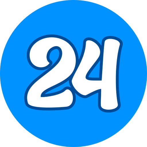 nummer 24 Generic color lineal-color icon