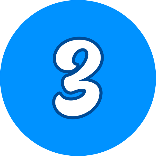 Number 3 Generic color lineal-color icon