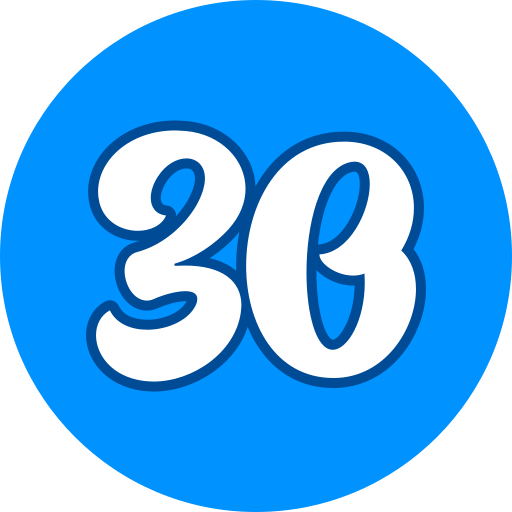 número 30 Generic color lineal-color icono