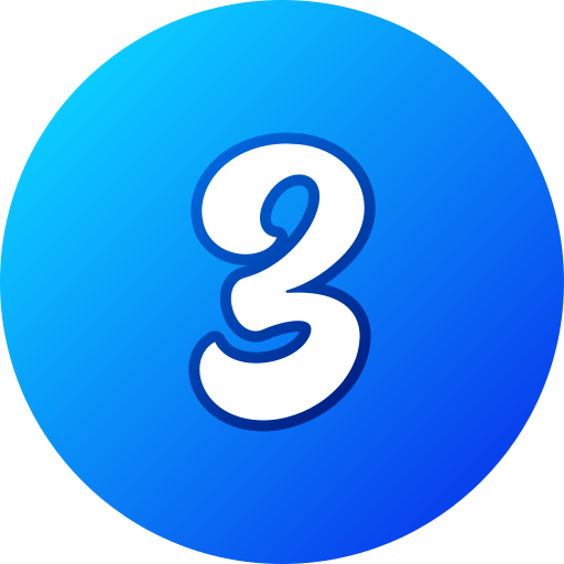 Number 3 Generic gradient lineal-color icon