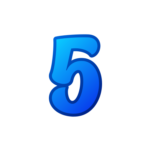 numero 5 Generic gradient lineal-color icona