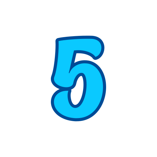 Number 5 Generic color lineal-color icon