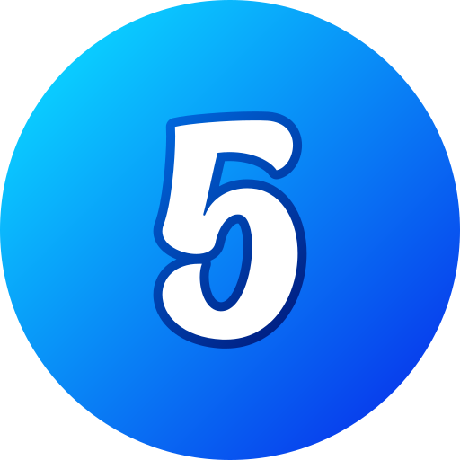 nummer 5 Generic gradient lineal-color icon