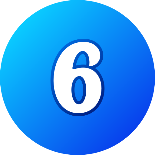 nummer 6 Generic gradient lineal-color icon
