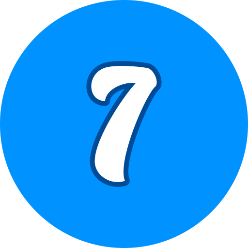 Number 7 Generic color lineal-color icon