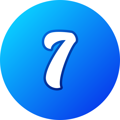 Number 7 Generic gradient lineal-color icon