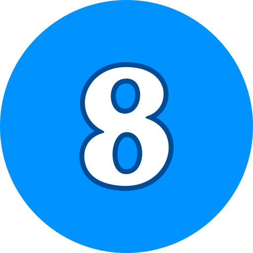 numero 8 Generic color lineal-color icono