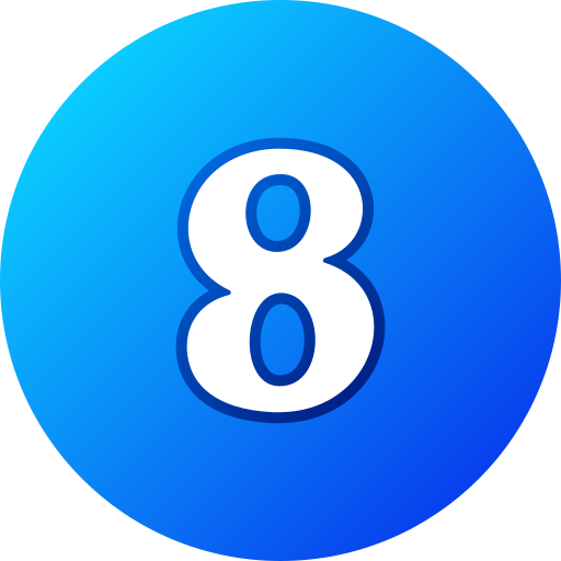 Number 8 Generic gradient lineal-color icon