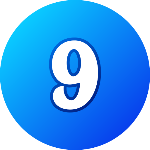 Number 9 Generic gradient lineal-color icon