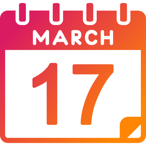 March 17 Generic gradient fill icon