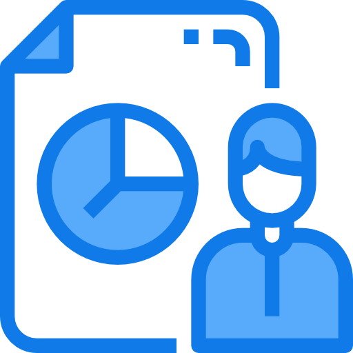 Analytics Justicon Blue icon