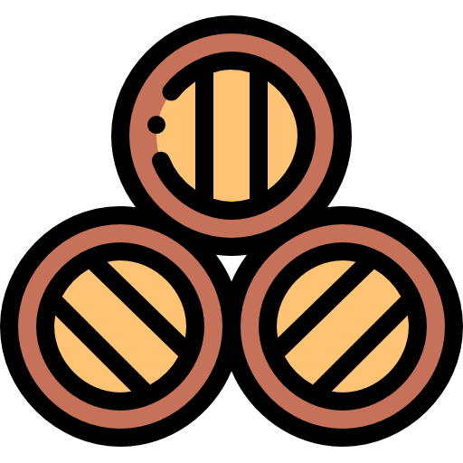 Barrels Detailed Rounded Lineal color icon