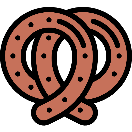 Pretzel Detailed Rounded Lineal color icon
