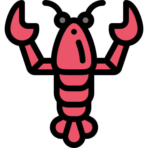 Lobster Detailed Rounded Lineal color icon
