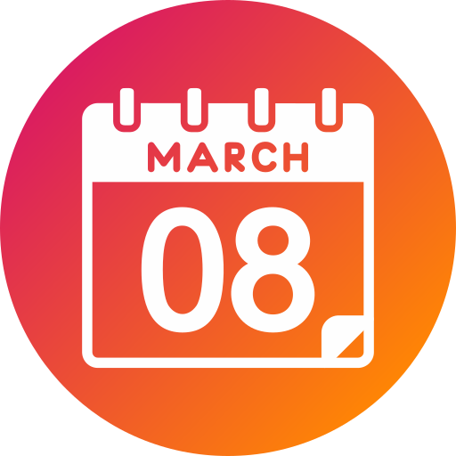 8 de marzo Generic gradient fill icono