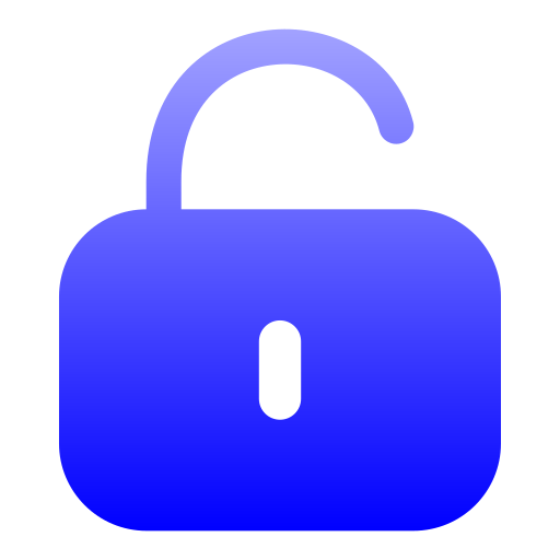 Lock open Generic gradient fill icon