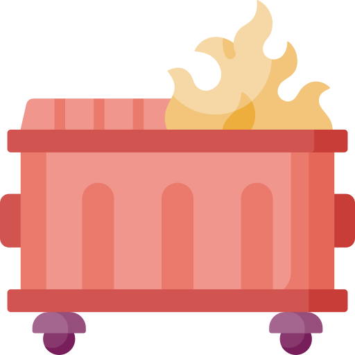 Dumpster fire Special Flat icon