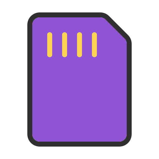 scheda di memoria Generic color lineal-color icona