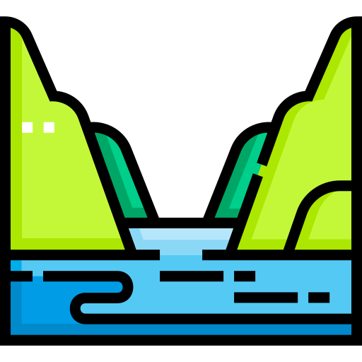 fjord Detailed Straight Lineal color icon