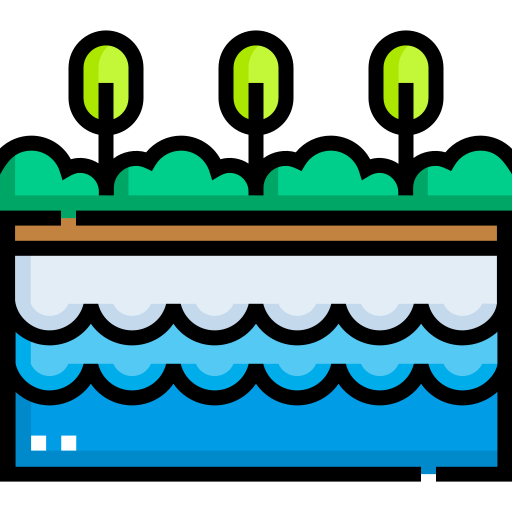 Waterway Detailed Straight Lineal color icon