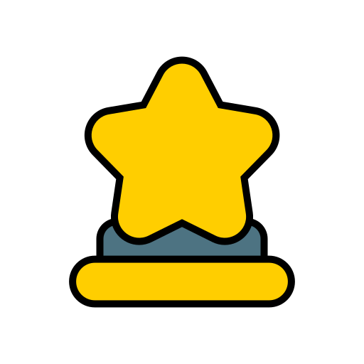 Trophy star Generic color lineal-color icon