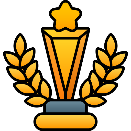 estrella del trofeo Generic gradient lineal-color icono