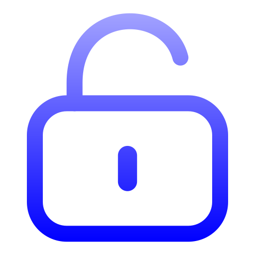 Lock open Generic gradient outline icon