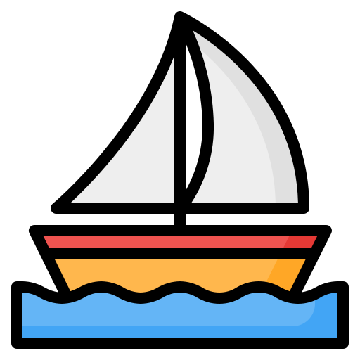 Sailing boat Generic color lineal-color icon