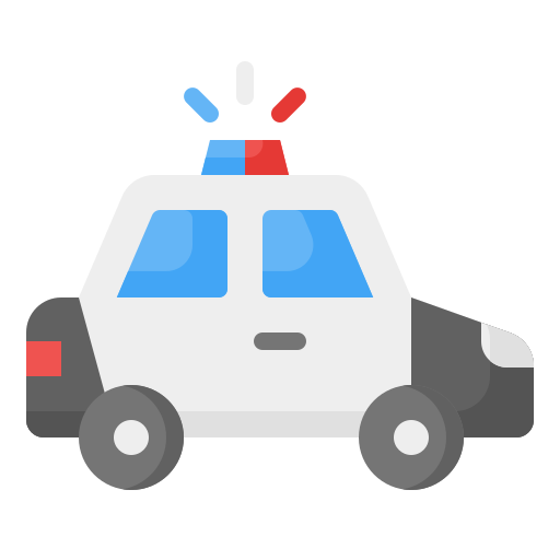 coche de policía Generic color fill icono