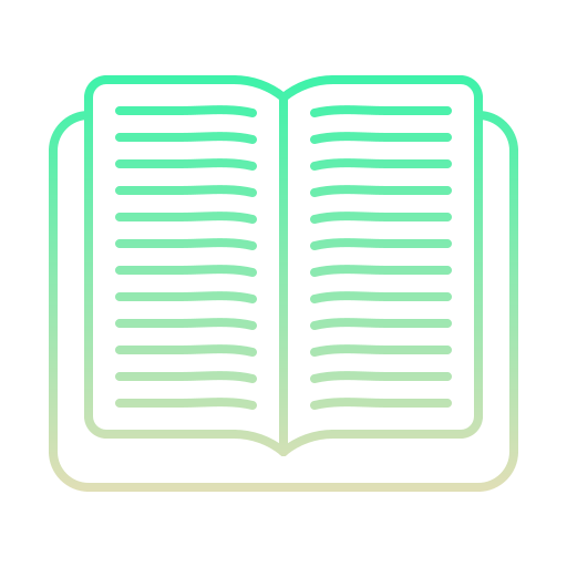 open boek Generic gradient outline icoon