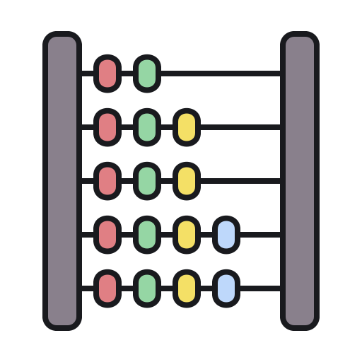 ábaco matemática Generic color lineal-color Ícone