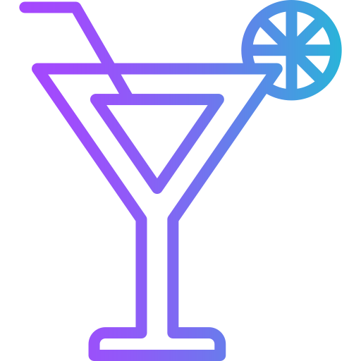 cocktail Generic gradient outline icona