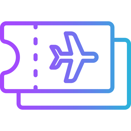 Airplane ticket Generic gradient outline icon