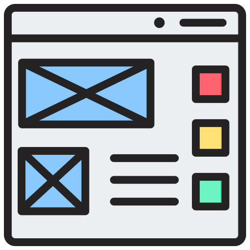 Wireframe Generic color lineal-color icon