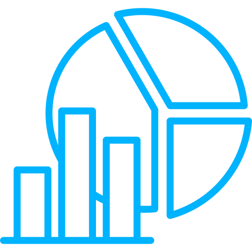 grafico a torta Generic color outline icona