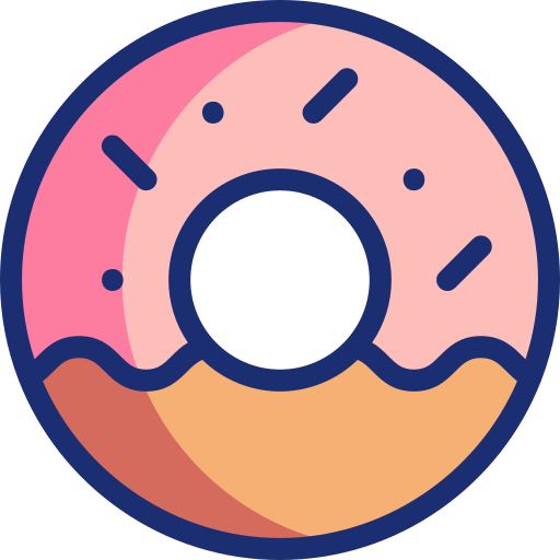 donut Basic Accent Lineal Color Icône
