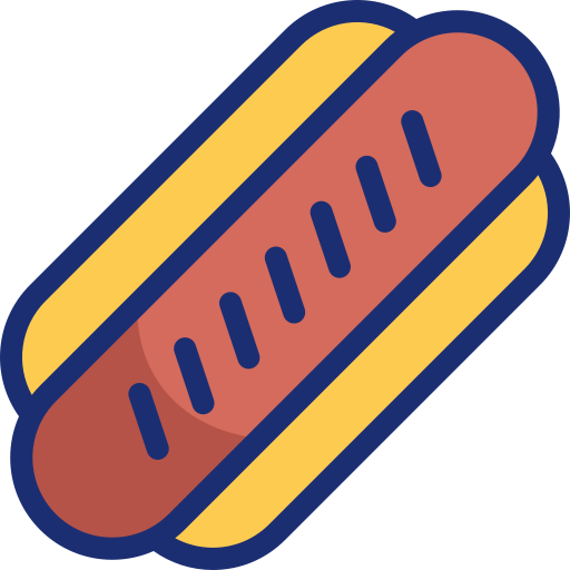 hotdog Basic Accent Lineal Color ikona