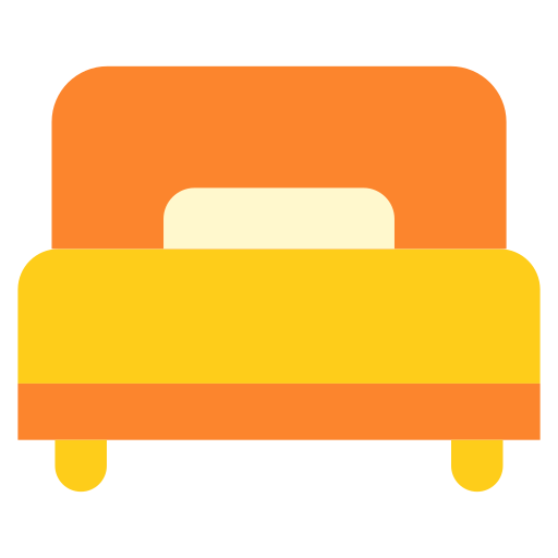 cama individual Generic color fill icono