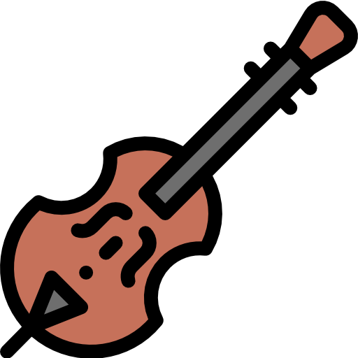 바이올린 Detailed Rounded Lineal color icon