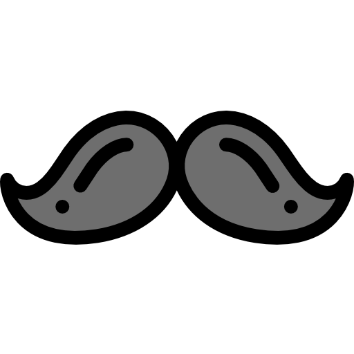 Mostache Detailed Rounded Lineal color icon