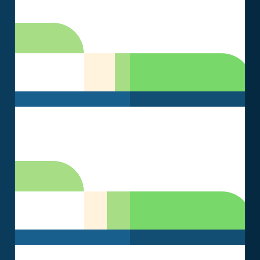 二段ベッド Basic Straight Flat icon