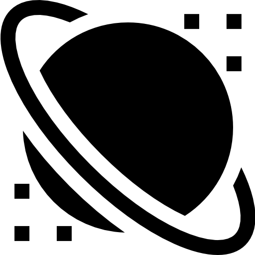 saturn Basic Straight Filled icon